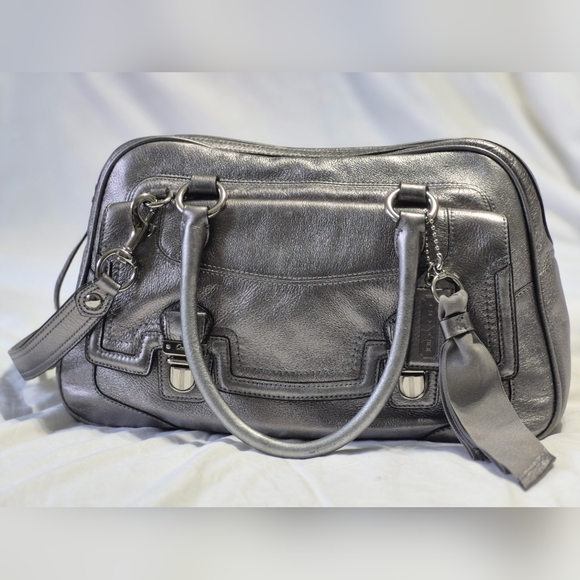 Coach Poppy Collection Vintage -Silver Metallic Bag - Picture 15 of 16